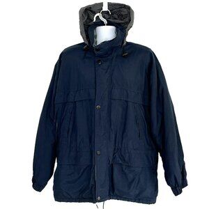 River Trader Barn Chore Coat Jacket sz M Packable Hood 7 Pockets